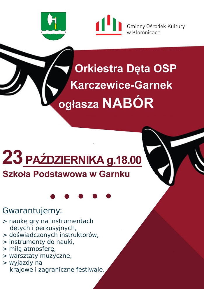 Orkiestra Dęta OSP Karczewice-Garnek ogłasza NABÓR