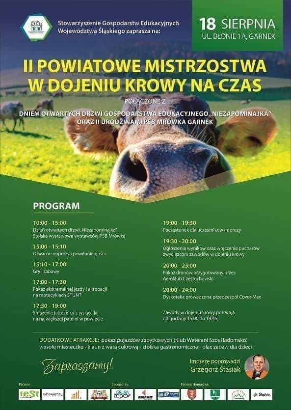 Plakat - dojenie krowy na czas