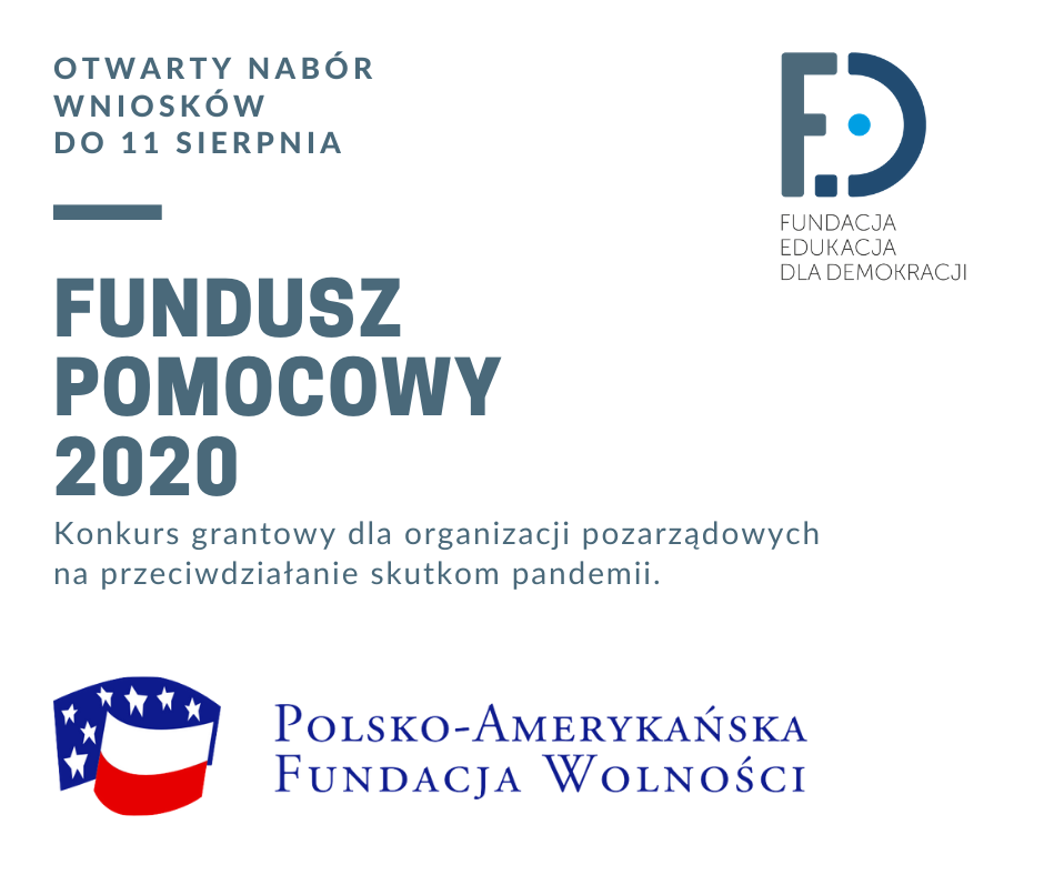 Fundusz Pomocowy dla Organizacji Pozarządowych oraz Inicjatyw Obywatelskich 2020