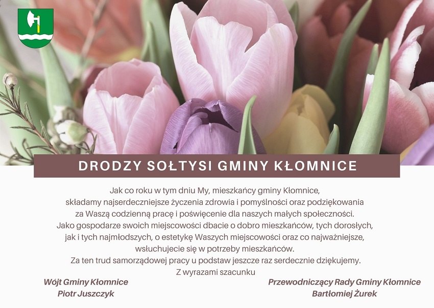 Drodzy Sołtysi Gminy Kłomnice