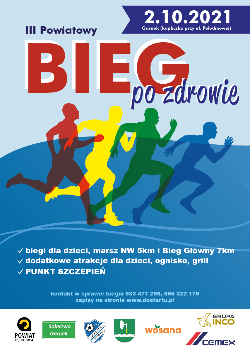 Plakat III Powiatowy Bieg Po Zdrowie