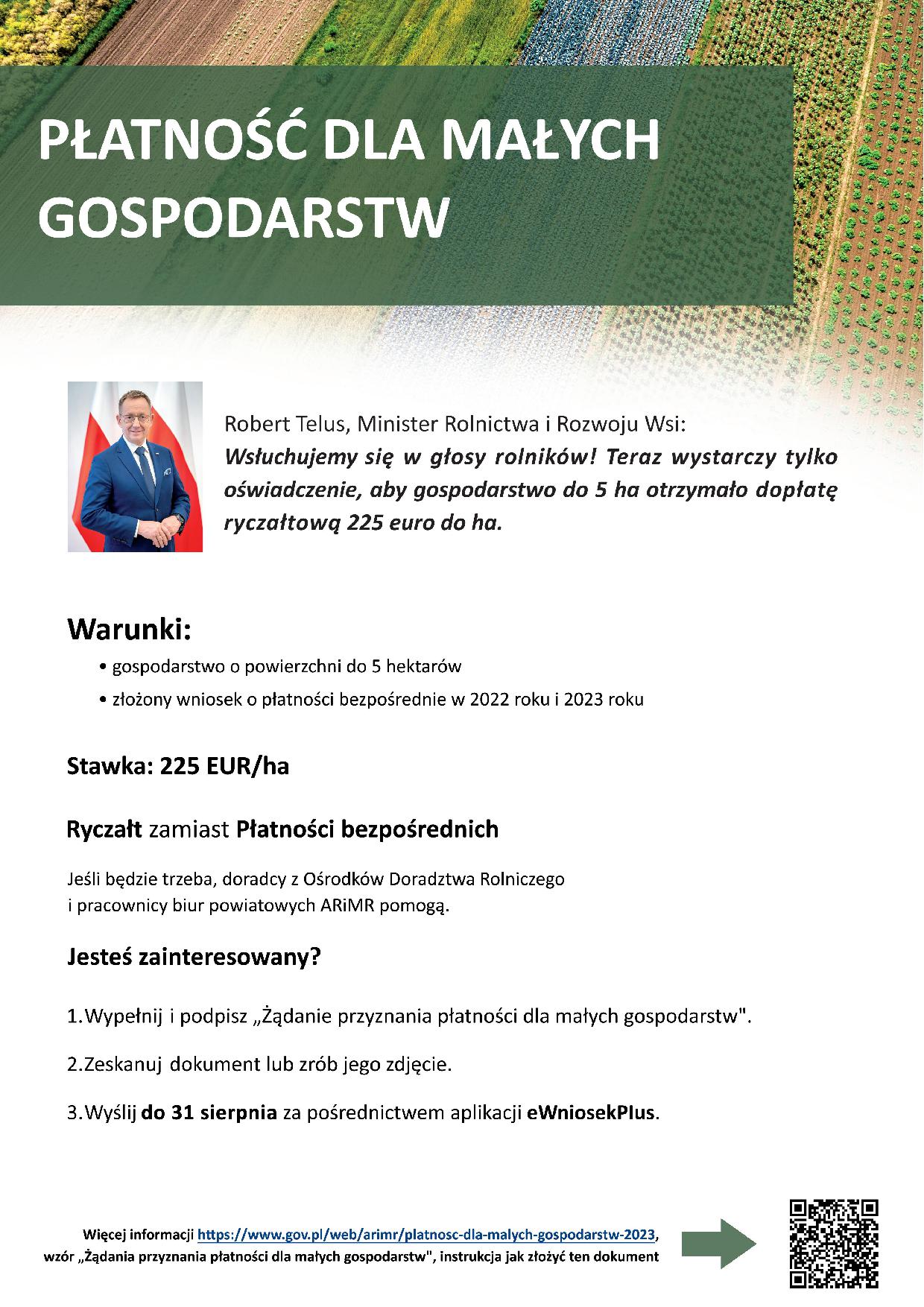 Płatność dla małych gospodarstw zamiast płatności bezpośrednich – sprawdź, czy to się opłaca. Dokumenty do 31 sierpnia TYLKO przez eWniosekPlus