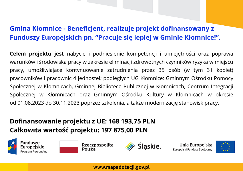 Gmina Kłomnice plakat 