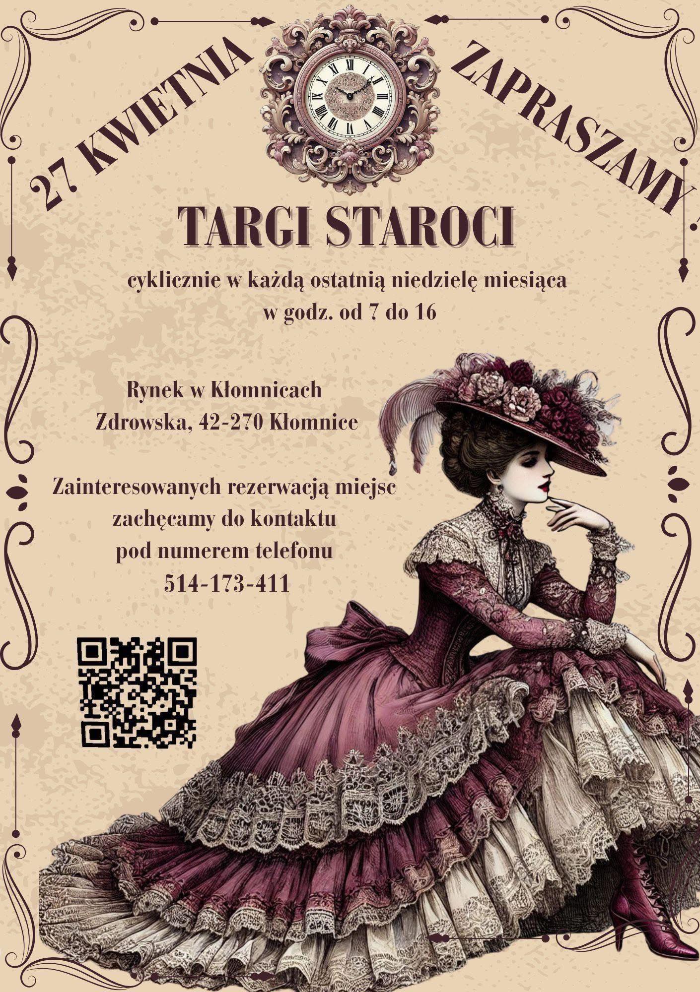 Targi staroci w najbliższą niedzielę na rynku w Kłomnicach przy ul. Zdrowskiej