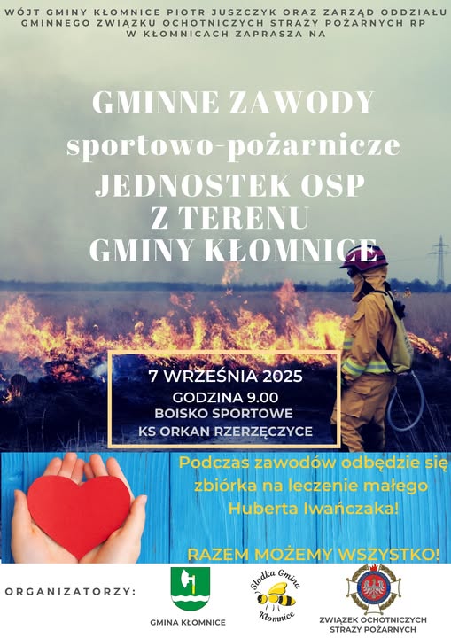 Gminne Zawody Pożarnicze Gminne Zawody Pożarnicze 7.09.2025 godz. 9:00 Boisko KS Orkan w Rzerzęczycach