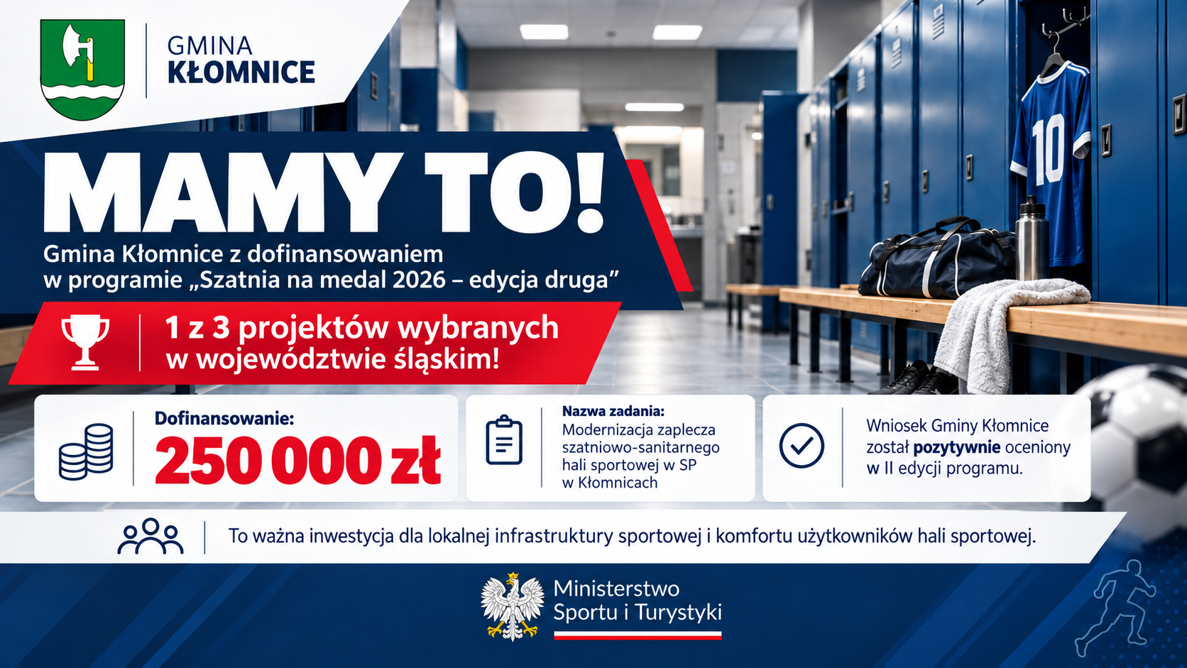 Gmina Kłomnice z dofinansowaniem!